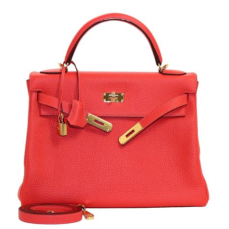 red hermes handbag|red hermes kelly bag.